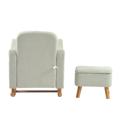 Bebe & Beyond Soother Nursing Chair & Footstool – Sage Bouclé