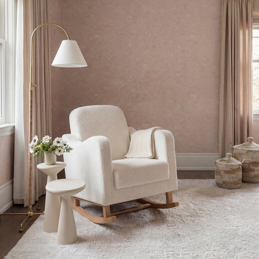 Bebe & Beyond Soother Nursing Chair – Off White Bouclé