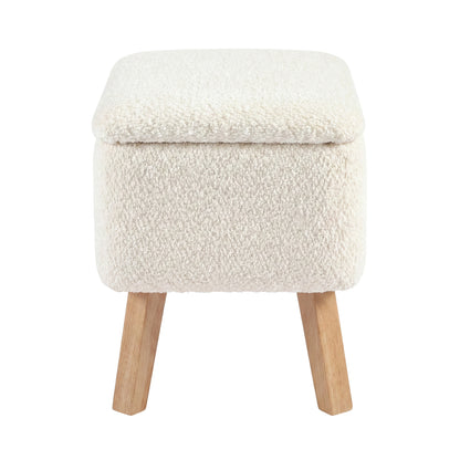 Bebe & Beyond Soother Nursing Chair & Footstool – Off White Bouclé