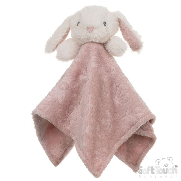 Soft Touch Embossed Bunny Comforter – Dusky Pink
