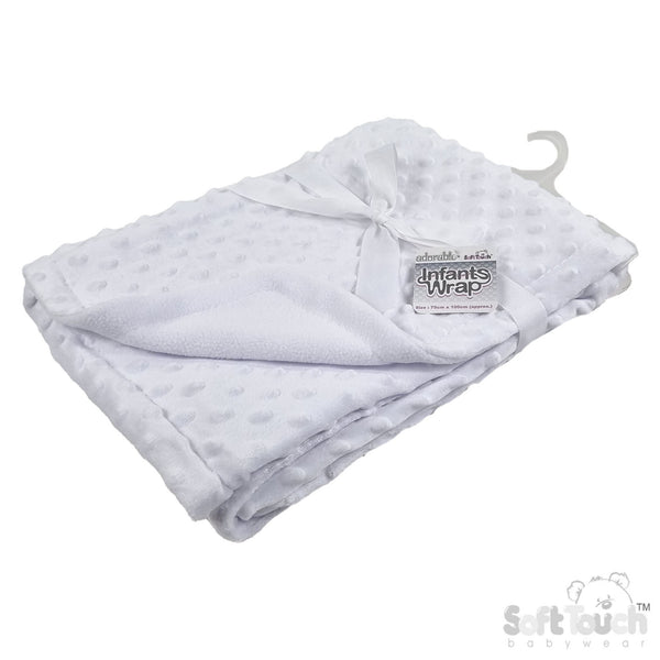 Baby Super Soft Bubble Blanket in White