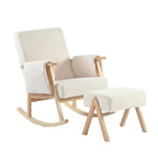 Bebe & Beyond Storyteller Nursing Chair and matching Footstool in Off White Teddy 