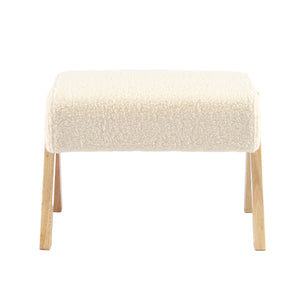 Bebe & Beyond Storyteller Nursing Chair & Footstool – Off White Teddy