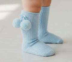 Baby Knee High Pom Pom Socks
