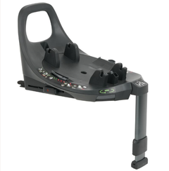 Black plastic infant car seat base egg 360 rotating isofix base with adjustable side supports and curved handle