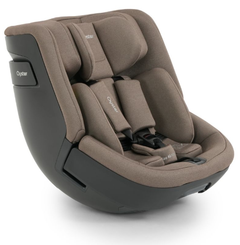 Oyster 4 toddler 360 convertible car seat in mink beige and black with soft fabric upholstery