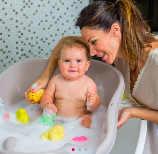 OKBABY Onda Baby Bath in White – Ergonomic Smart Baby Bath | 0–12 Months