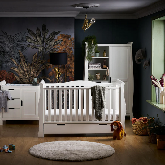 Stamford Luxe Sleigh 3 Piece Room Set - White