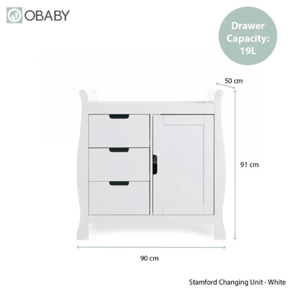 Stamford Luxe Sleigh 2 Piece Room Set - White
