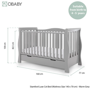Stamford Luxe Sleigh 2 Piece Room Set - Grey