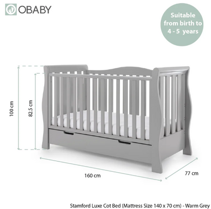 Stamford Luxe Sleigh 3 Piece Room Set - Grey