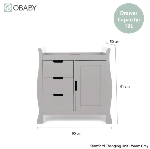 Stamford Luxe Sleigh 3 Piece Room Set - Grey
