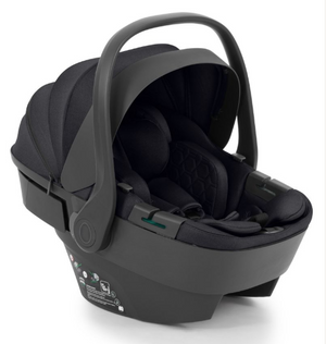 Egg3 Carbonite luxury bundle black infant car seat with sleek modern design and soft fabric lining for safety and comfort
