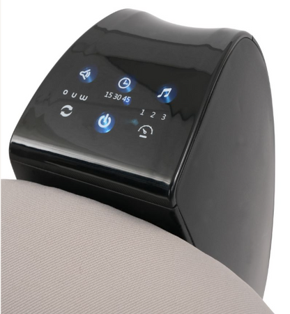 Babystyle oyster ocean rocker stone with black glossy control panel featuring illuminated blue icons and digital display