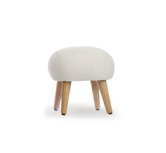 Cuddle Co Etta Nursing Chair Plus Foot Stool - Boucle Off White