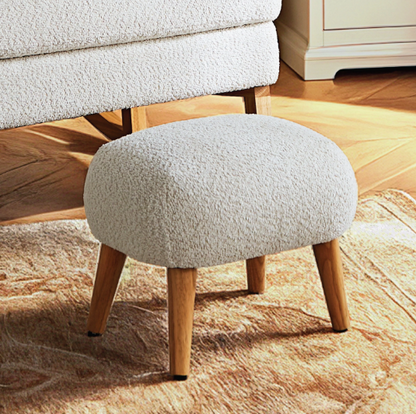 Cuddle Co Etta Nursing Chair Plus Foot Stool - Boucle Off White