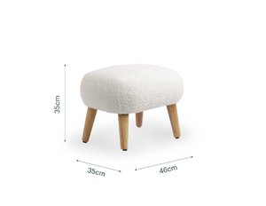 Cuddle Co Etta Nursing Chair Plus Foot Stool - Boucle Off White