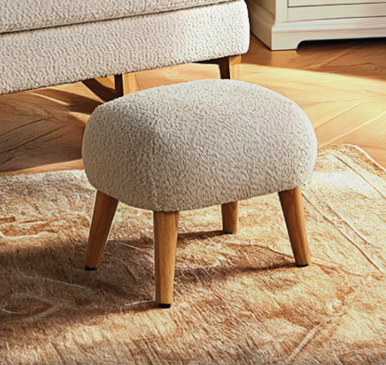 Cuddle Co Etta Nursing Chair Plus Foot Stool - Boucle Mushroom
