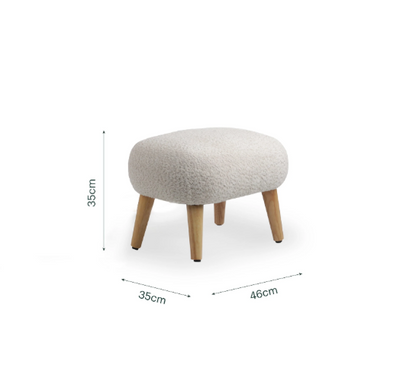 Cuddle Co Etta Nursing Chair Plus Foot Stool - Boucle Mushroom
