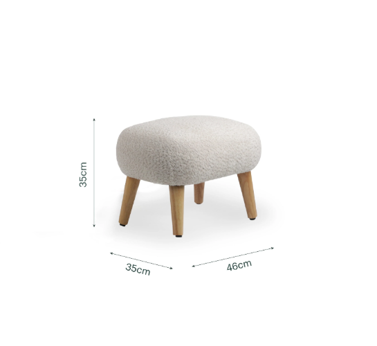 Cuddle Co Etta Nursing Chair Plus Foot Stool - Boucle Mushroom