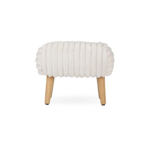 Cuddle Co Etta Faux Fur Nursing Chair Plus Footstool- Cream