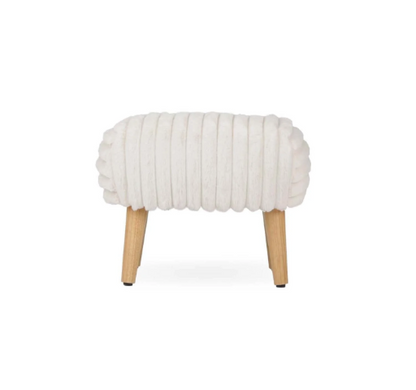 Cuddle Co Etta Faux Fur Nursing Chair Plus Footstool- Cream