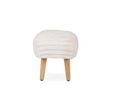 Cuddle Co Etta Faux Fur Nursing Chair Plus Footstool- Cream