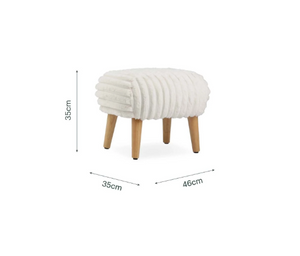 Cuddle Co Etta Faux Fur Nursing Chair Plus Footstool- Cream