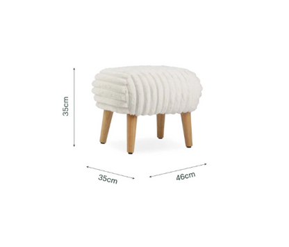 Cuddle Co Etta Faux Fur Nursing Chair Plus Footstool- Cream