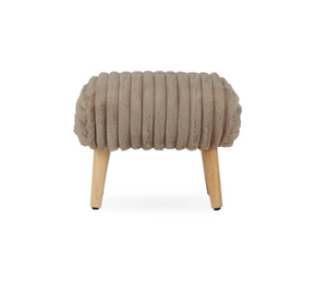 Cuddle Co Etta Faux Fur Nursing Chair Plus Footstool - Mink
