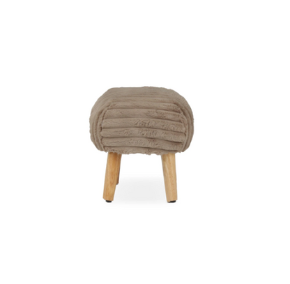 Cuddle Co Etta Faux Fur Nursing Chair Plus Footstool - Mink