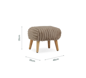 Cuddle Co Etta Faux Fur Nursing Chair Plus Footstool - Mink