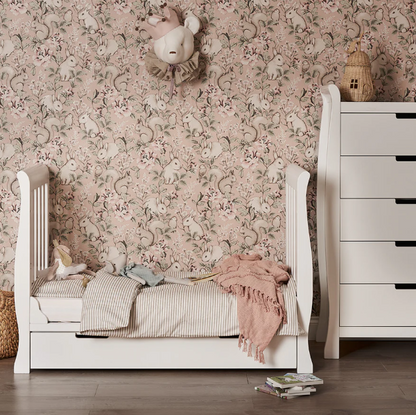 OBaby Stamford Mini Sleigh Cot Bed - White