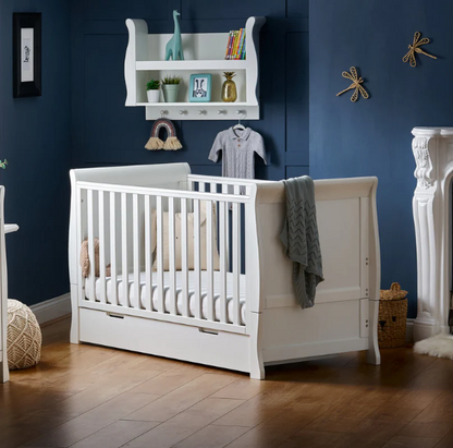 OBaby Stamford Classic Cot Bed - White with Under Bed Drawer