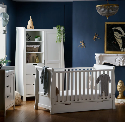 OBaby Stamford 3 Piece Nursery Room Set - White