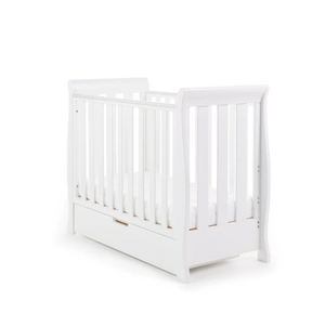 OBaby Stamford Space Saving Sleigh Cot - White