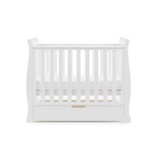 OBaby Stamford Space Saving Sleigh Cot - White