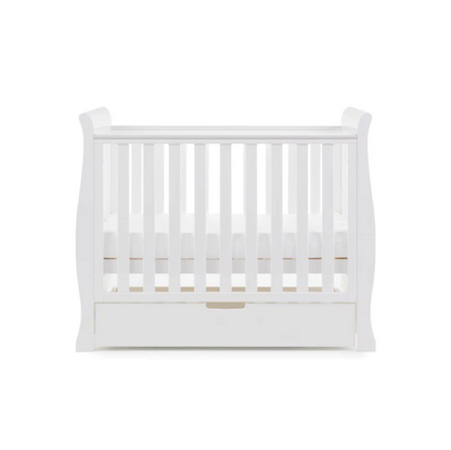 OBaby Stamford Space Saving Sleigh Cot - White