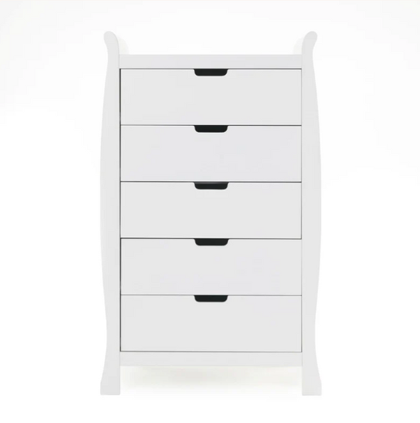 OBaby Stamford Sleigh Tall Chest of Drawers - White
