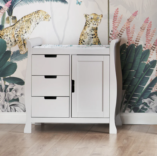 Obaby Stamford Sleigh Changing Unit - Warm Grey