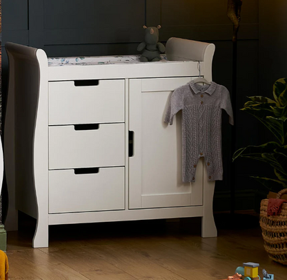 OBaby Stamford 2 Piece Nursery Room Set - White
