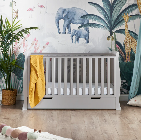 OBaby Stamford 2 Piece Nursery Room Set - Warm Grey