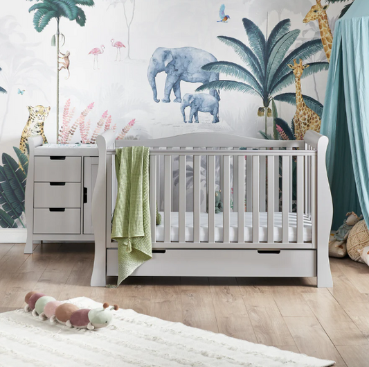 Stamford Luxe Sleigh 2 Piece Room Set - Grey