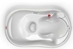 OKBABY Onda Baby Bath in White – Ergonomic Smart Baby Bath | 0–12 Months
