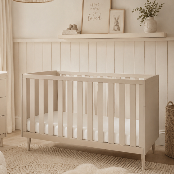 Babymore Dante Cot Bed - Cashmere