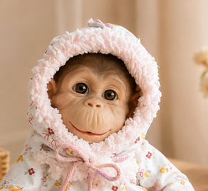 Reborn Monkey Baby With Dummy and Spanish Outfit