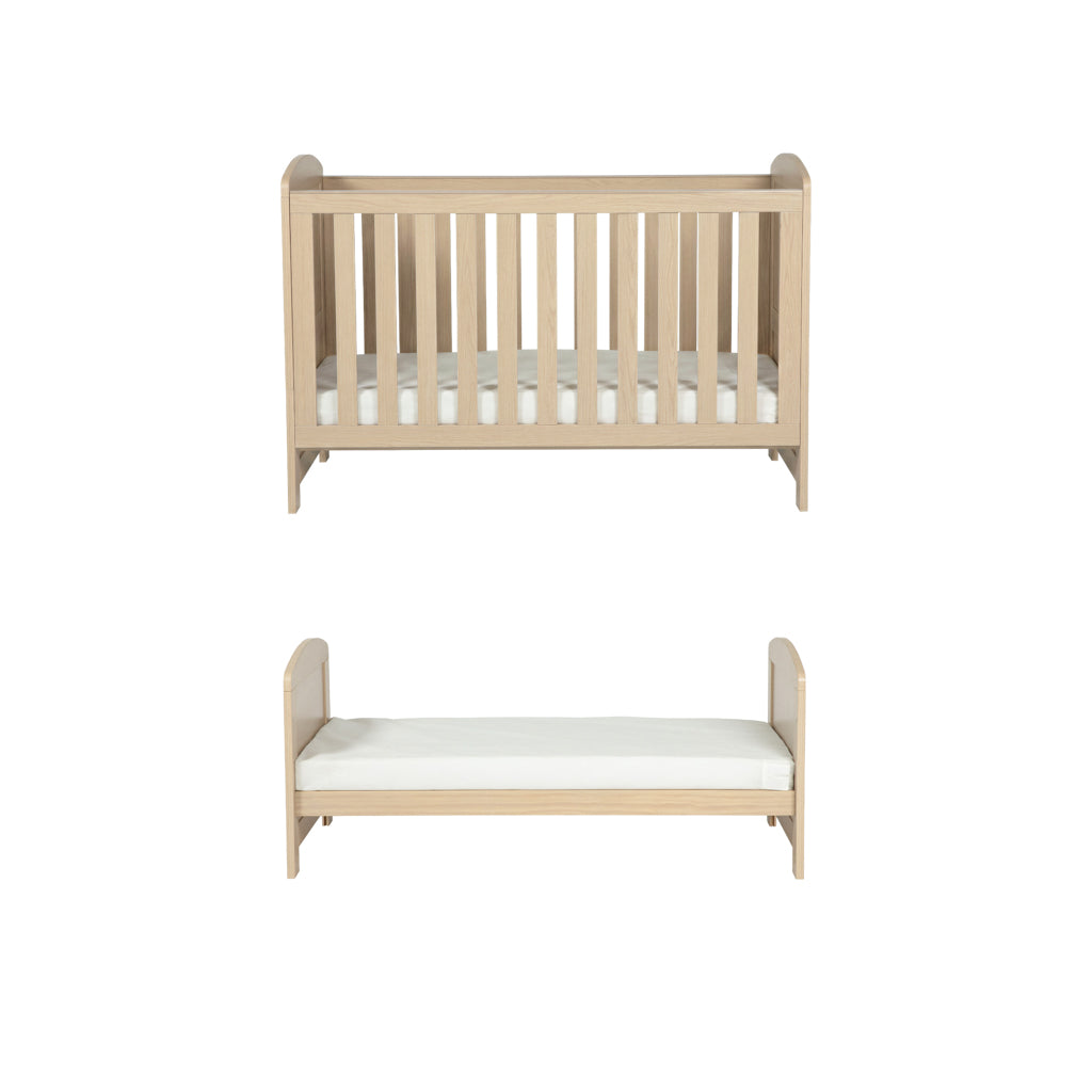 Seeker Nordic convertible cot bed with three adjustable mattress heights