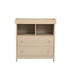 Bebe & Beyond Seeker Nordic Changing Unit in light wood-effect finish with two drawers, open storage compartments