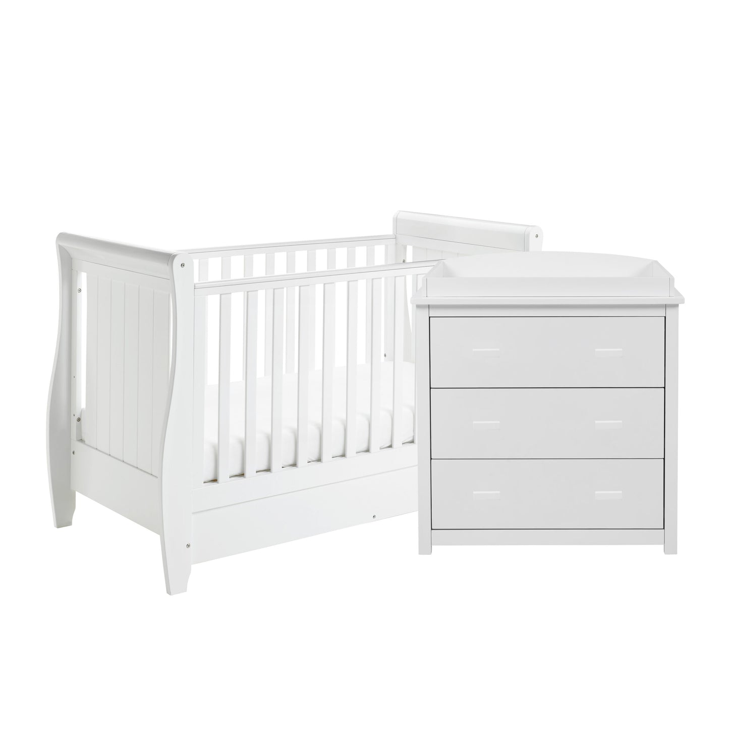 Babymore Stella 2 Piece Nursery Furniture Set - White