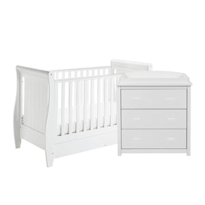 Babymore Stella 2 Piece Nursery Furniture Set - White